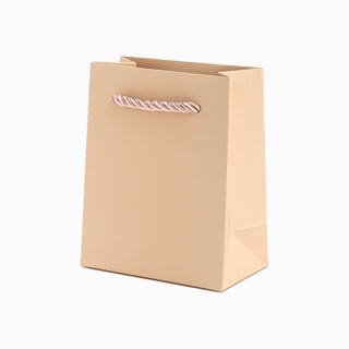 Punga Cadou Premium IUNI, Material Carton, Dimensiuni 11x16x6, Culoare Roz Pudra Cu Maner Roz