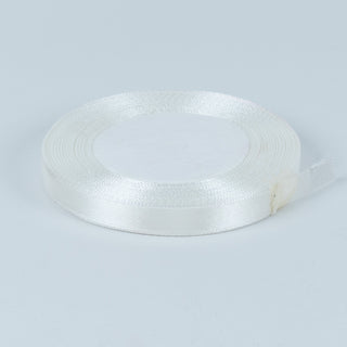 Panglica satin Textil Satin, 1 cm latime, 50 y lungime - Alb
