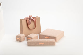 Cutie Bijuterii Premium pentru Brățară, Velur, Roz Pudra, 25x6x4 cm
