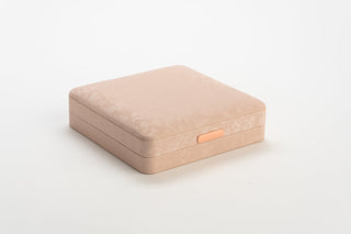 Cutie Bijuterii Premium pentru Set, Velur, Roz Pudra, 19x19x5 cm