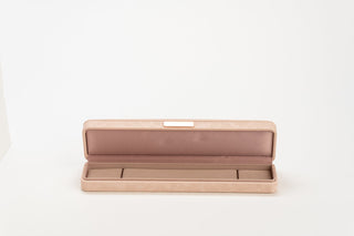 Cutie Bijuterii Premium pentru Brățară, Velur, Roz Pudra, 25x6x4 cm