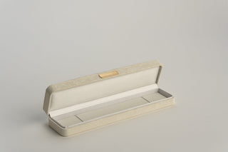 Cutie Bijuterii Premium pentru Brățară, Velur, Alb, 25x6x4 cm