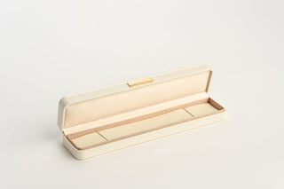 Cutie Bijuterii Premium pentru Brățară, Velur, Crem, 25x6x4 cm