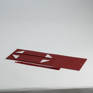 Cutie Cadou Pliată Premium cu Panglică, Carton, Bordo, 20x18x8 cm