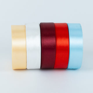 Panglica satin Textil Satin, 2.5 cm latime, 25 y lungime - Rosu