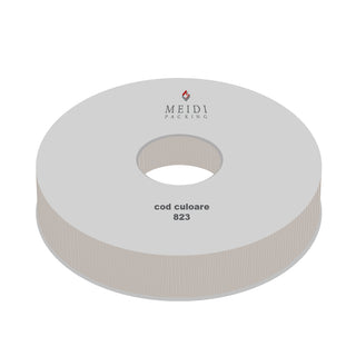 Panglica ripsata Textil, 2.5 cm latime, 100 y lungime - Crem/Gri