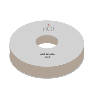 Panglica satin Textil 1 Satin, 2.5 cm latime, 100 y lungime - Crem Inchis