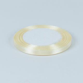 Panglica satin Textil Satin, 1 cm latime, 50 y lungime - Crem