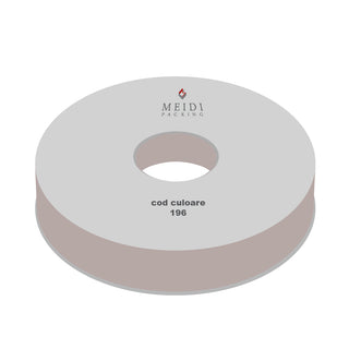 Panglica satin Textil 1 Satin, 2.5 cm latime, 100 y lungime - Crem/Gri
