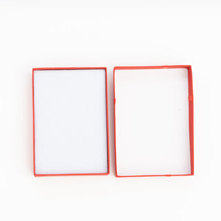 Cutie Bijuterii cu Fundă pentru Set, Carton, Roșu, 9.5x13.5x3.5 cm