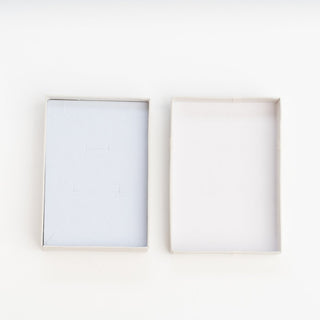 Cutie Bijuterii cu Fundă pentru Set, Carton, Alb, 9.5x13.5x3.5 cm