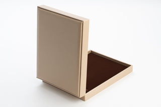 Cutie Bijuterii Premium pentru Set, Imitație Piele, Auriu, 19x24x4 cm