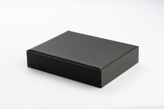 Cutie Bijuterii Premium pentru Set, Imitație Piele, Negru, 19x24x4 cm