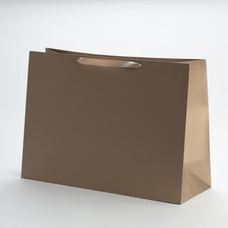 Punga Cadou Premium IUNI, Material Carton, Dimensiuni 42x33x13, Culoare Aurie Cu Maner Auriu Inchis – imagine 2