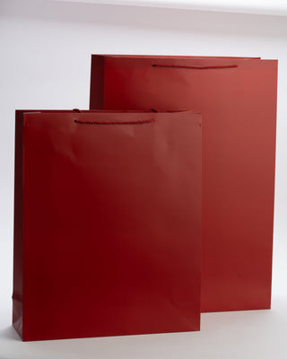Punga Cadou Premium IUNI, Material Carton, Dimensiuni 47x57x15, Culoare Rosie Cu Maner Rosu – imagine 3