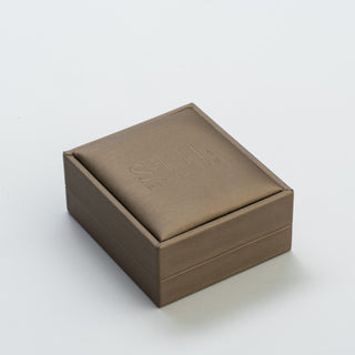 Cutie Bijuterii Premium pentru Set, Imitație Piele, Auriu, 7.5x8.5x3.5 cm