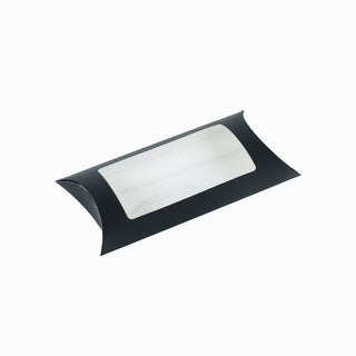 Cutie cadou Pliat Cutie Perna, 20x11x3.5 cm - Negru cu fereastra