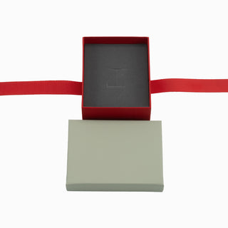 Cutie bijuterii Ribon Down R.D, 7x9x3 cm - Gri / Rosu