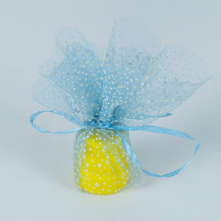 Saculet cadou Cercei Organza - Bleu