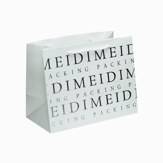 Punga CADOU Meidi Embosaid, 23x18x12 cm - Alb / Argintiu