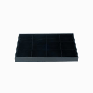 Suport bijuterii Compartimentat, 35x24x3 cm - Negru