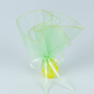 Saculet cadou Cercei Organza - Vernil
