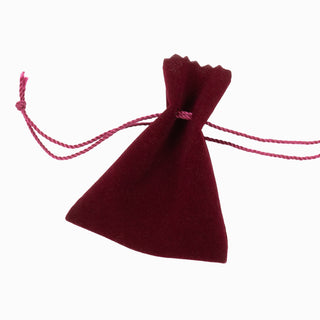 Saculet bijuterii Zimtat, 6x6+2.5 cm - Bordo