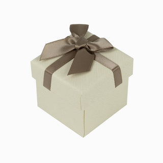 Cutie bijuterii Normal Paper, 5x5x4.5 cm - Crem / Auriu