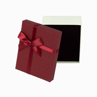 Cutie bijuterii Normal Paper, 7x9x3 cm - Bordo / Crem