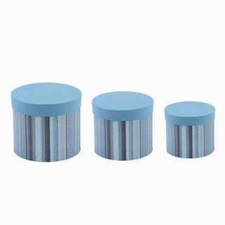 Cutie rigida cadou Rigid Set 3 Rotund, 22.5x19 cm - Albastru