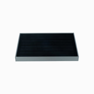 Suport bijuterii Inel Fara Geam, 35x24x3 cm - Gri / Negru