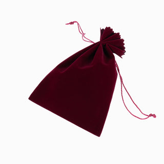 Saculet bijuterii Zimtat, 11.5x13+3 cm - Bordo