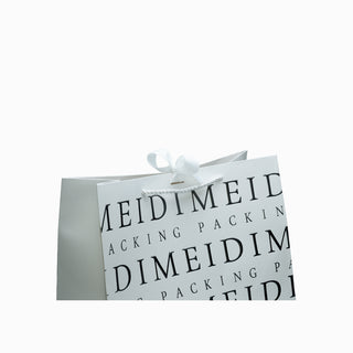 Punga CADOU Meidi Embosaid, 32x26x15 cm - Alb / Argintiu