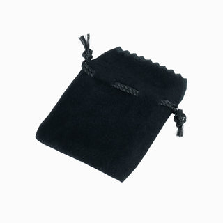 Saculet bijuterii Zimtat, 6x6+2.5 cm - Negru