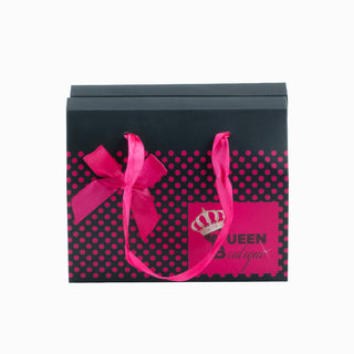 Cutie cadou Queen Pliat, 17.5x12.5x13.5 cm - Negru