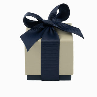 Cutie bijuterii Ribon Down R.D, 7x7x7 cm - Crem / Bleumarin