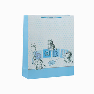 Punga CADOU Baby, 47x57x15 cm - Bleu / Alb