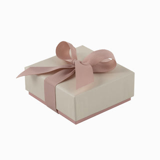 Cutie bijuterii Ribon Down R.D, 8.5x9x3.8 cm - Crem / Roz / Negru