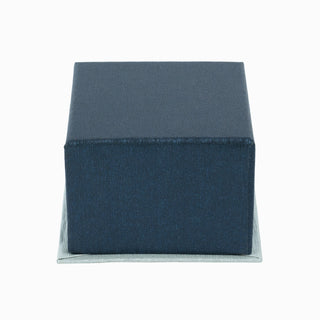 Cutie rigida CADOU Rigid, 7.5x7.5x5.5 cm - Argintiu / Bleumarin