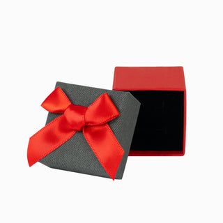 Cutie bijuterii Normal Paper, 4x4x3.5 cm - Negru / Rosu