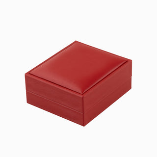 Cutie bijuterii Set Gama Piele, 7.5x8.5x3.5 cm - Rosu / Gri