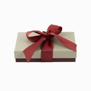 Cutie bijuterii Ribon Down R.D, 9.5x13.5x3.5 cm - Gri / Bordo