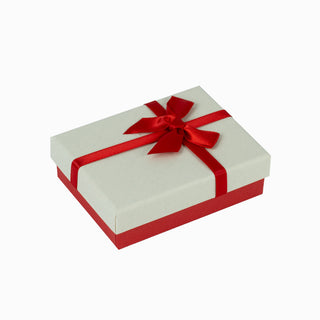 Cutie bijuterii Normal Paper, 7x9x3 cm - Crem / Rosu / Gri