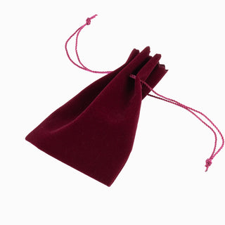 Saculet bijuterii Zimtat, 9x9+3 cm - Bordo