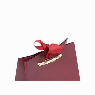 Punga CADOU Texturat, 15x15x11 cm - Bordo / Auriu