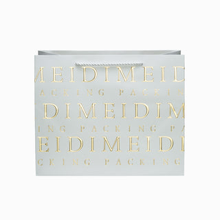 Punga CADOU Meidi Embosaid, 32x26x15 cm - Alb / Auriu