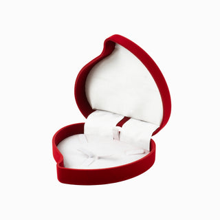 Cutie bijuterii Set Inima-Trandafir, 12x11.5x5 cm - Rosu / Alb