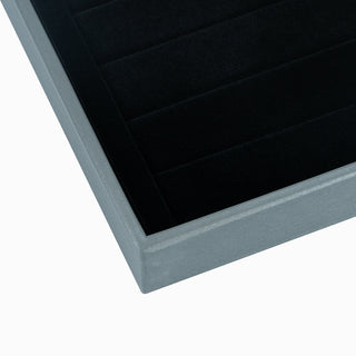 Suport bijuterii Inel Fara Geam, 35x24x3 cm - Gri / Negru