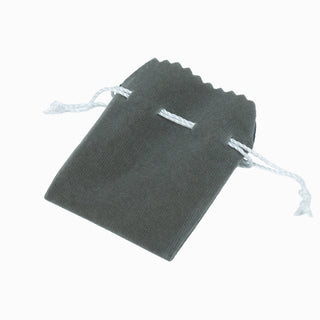 Saculet bijuterii Zimtat, 6x6+2.5 cm - Gri / Alb