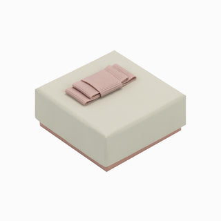 Cutie bijuterii Flower Up F.U, 6x6x2.5 cm - Crem / Roz / Gri